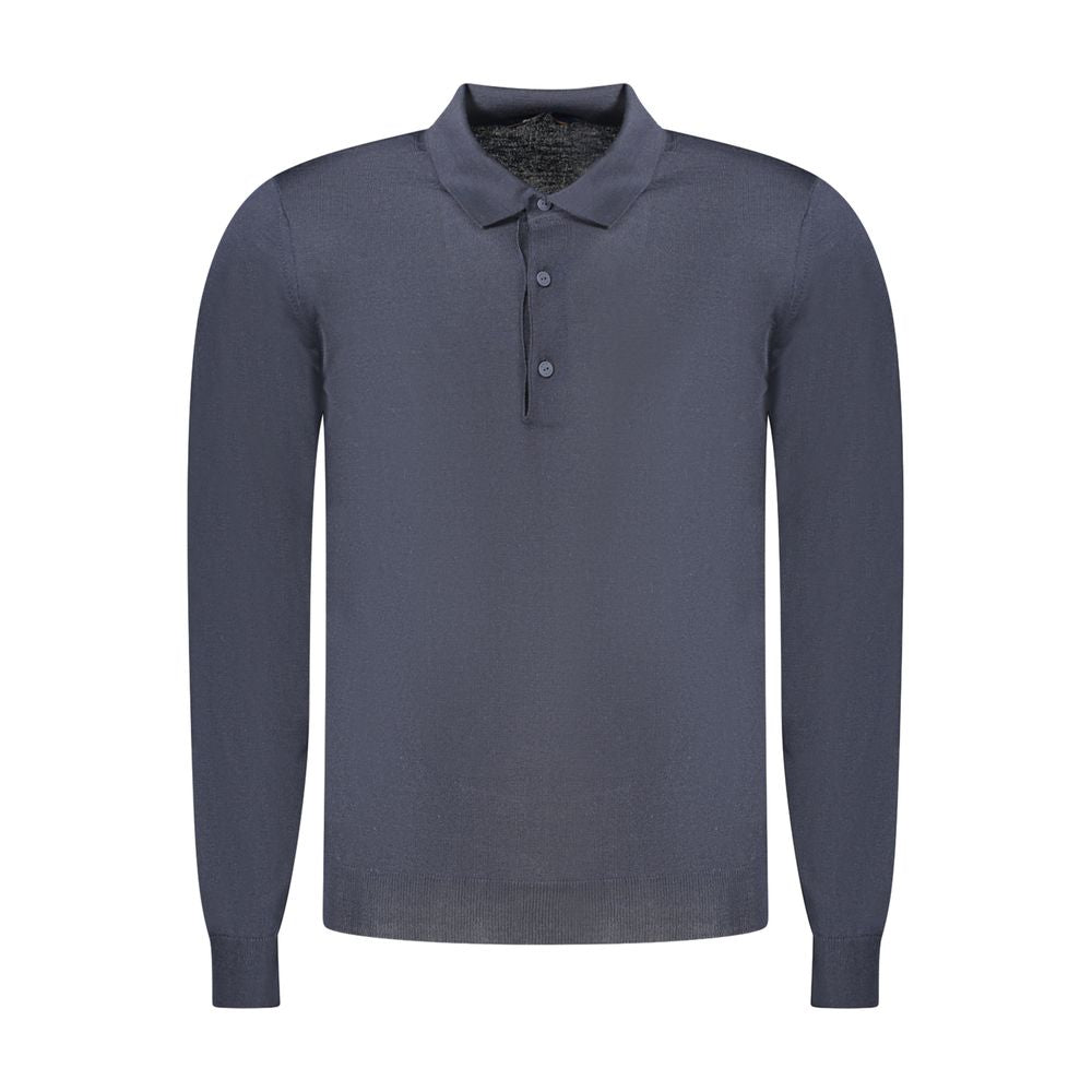 K-WAY Blue Wool Men Sweater