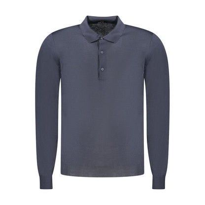 K-WAY Blue Wool Men Sweater