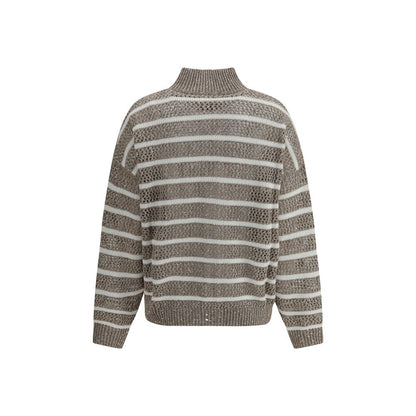 Brunello Cucinelli Open knit design Cardigan with sequins
