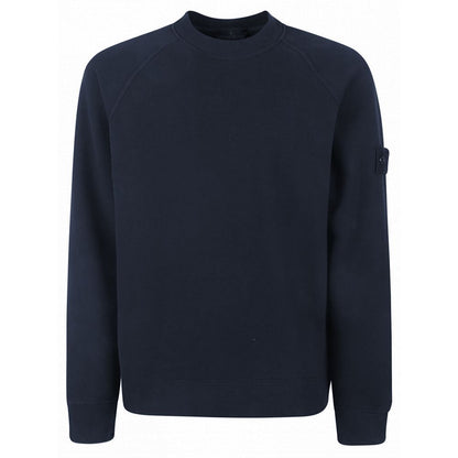 Stone Island Blue Cotton Sweater