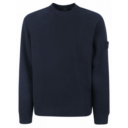 Stone Island Blue Cotton Sweater