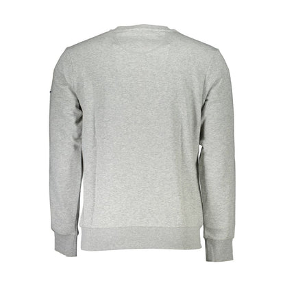 La Martina Gray Cotton Men Sweater
