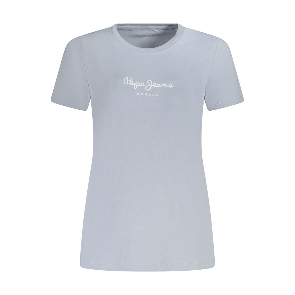 Pepe Jeans Light Blue Cotton Tops & T-Shirt