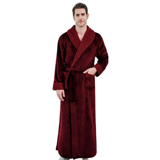 Stay cozy in this Men’s AND WOMEN'S  plush bathrobe. Soft, warm, long-length r.