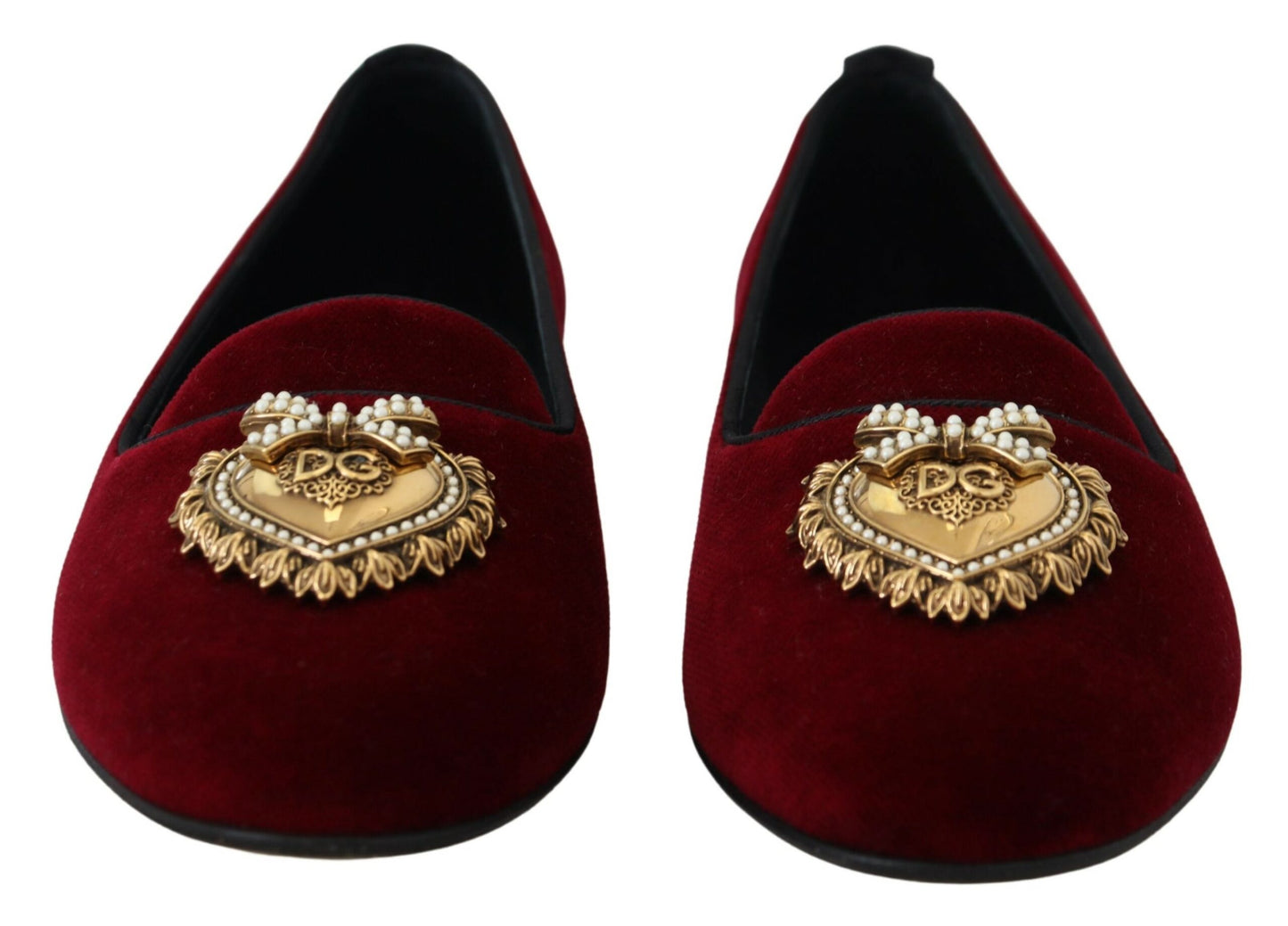 Dolce & Gabbana Bordeaux Velvet Devotion Loafers