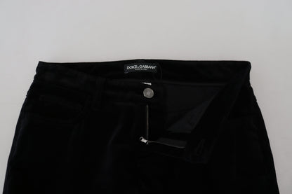 Dolce & Gabbana Chic Black Mid Waist Skinny Jeans