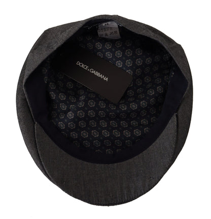 Dolce & Gabbana Elegant Gray Newsboy Hat