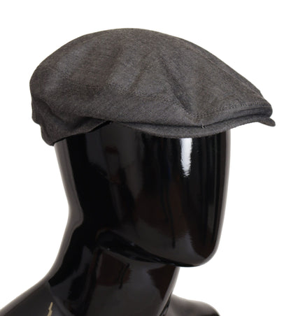 Dolce & Gabbana Elegant Gray Newsboy Hat