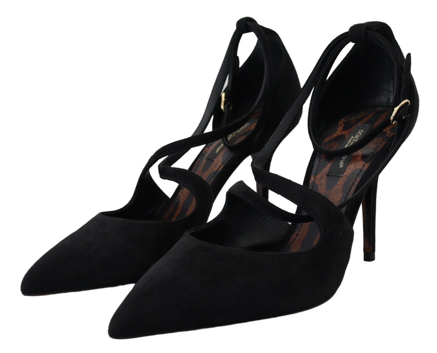 Dolce & Gabbana Elegant Ankle Strap Suede Heels