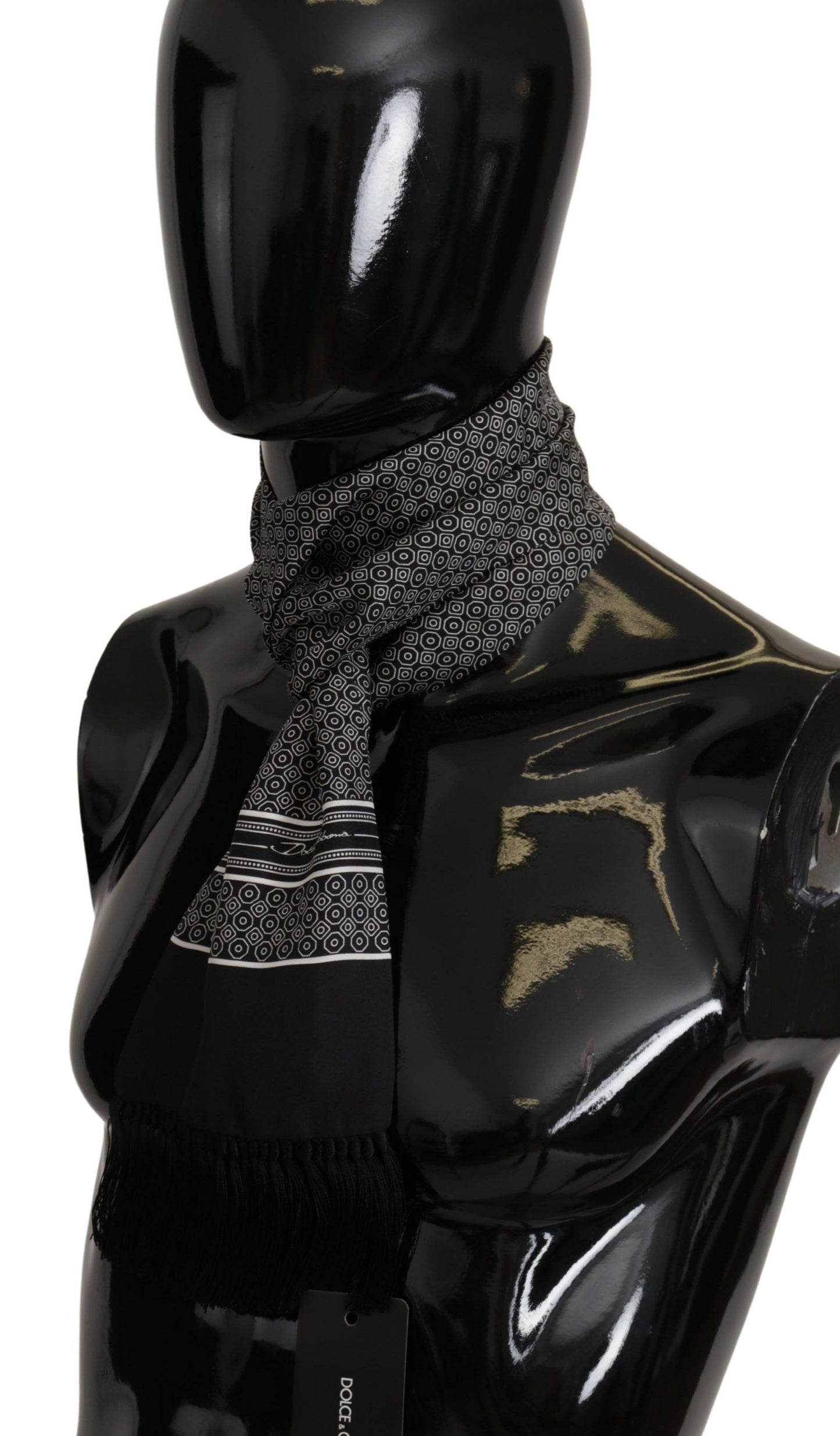 Dolce & Gabbana Elegant Geometric Silk Men's Scarf