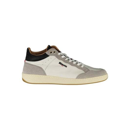Blauer Sleek White Sneakers with Contrast Details