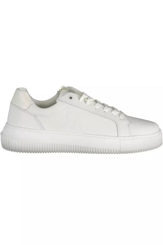 Calvin Klein Elegant White Lace-Up Sport Sneakers