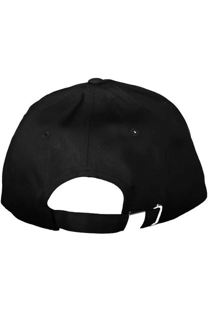 Calvin Klein Sleek Black Organic Cotton Visor Hat
