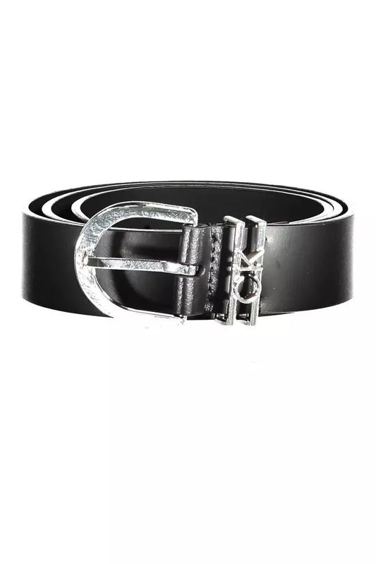 Calvin Klein Elegant Leather Belt with Metal Buckle