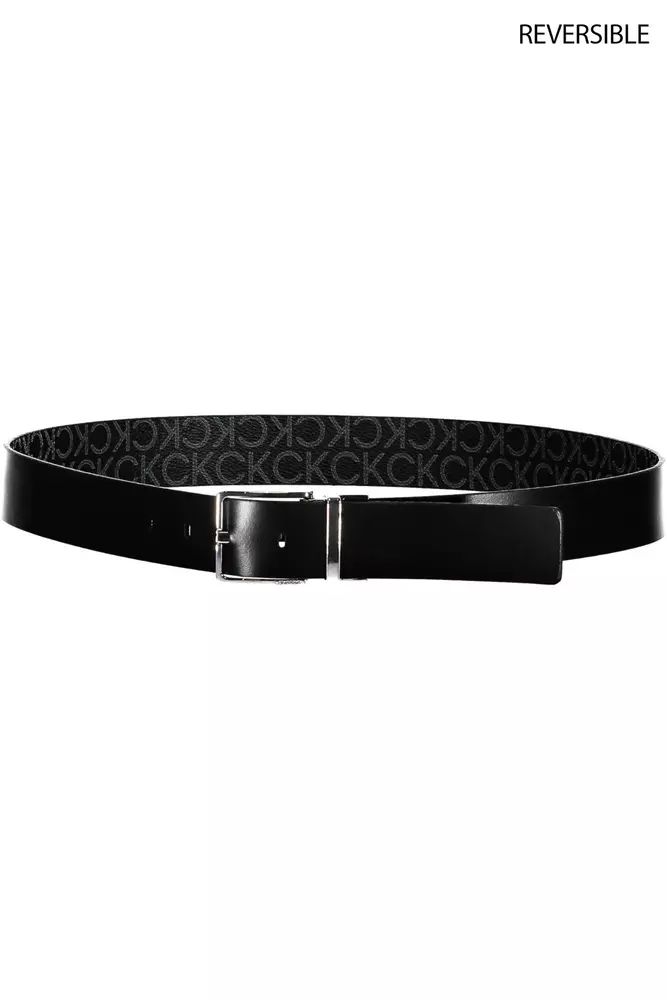 Calvin Klein Reversible Black Logo Buckle Belt