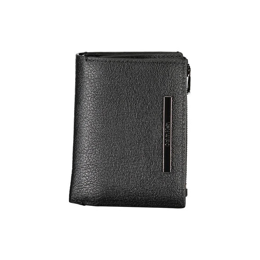 Calvin Klein Sleek Black Leather Wallet with Coin Purse