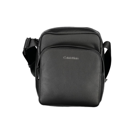 Calvin Klein Elegant Black Shoulder Bag with Contrasting Accents