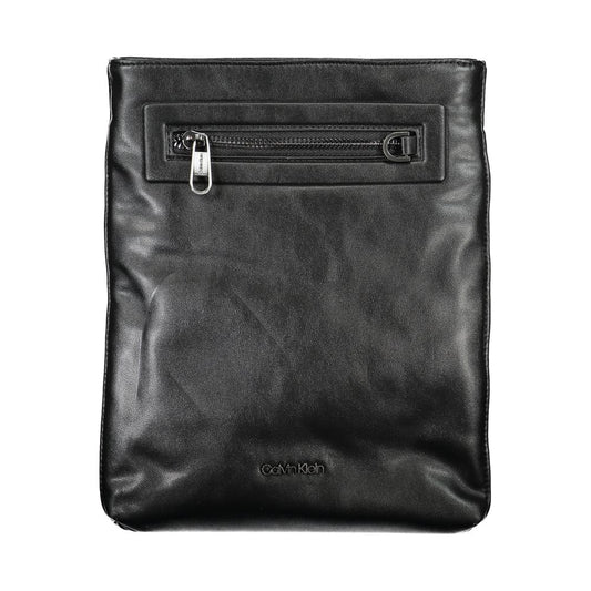 Calvin Klein Sleek Black Shoulder Bag with Contrast Details