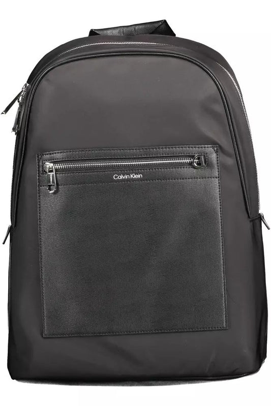 Calvin Klein Sleek Black Designer Backpack with Laptop Pocket