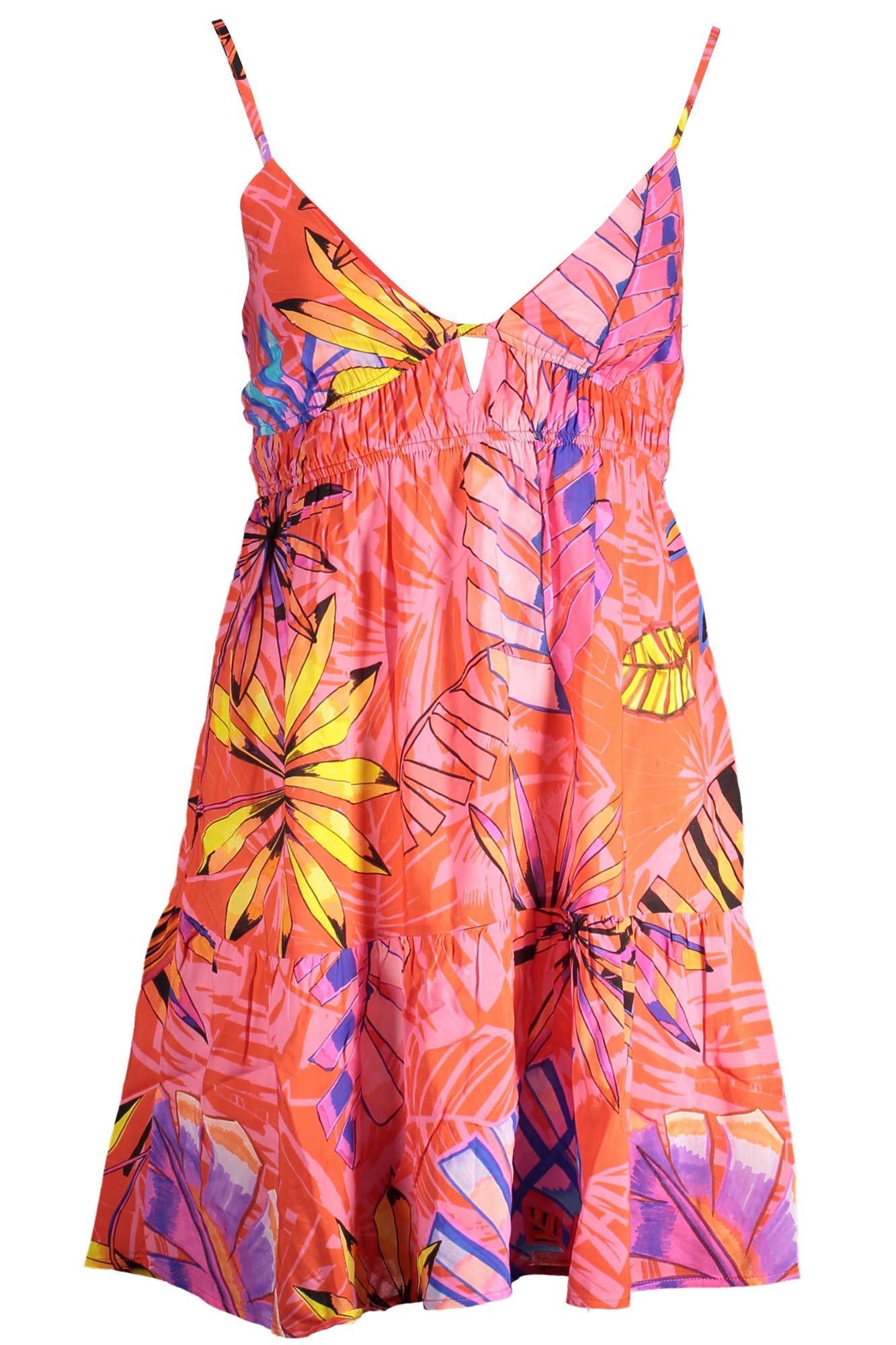 Desigual Radiant Pink Summer Dress with Delicate Details