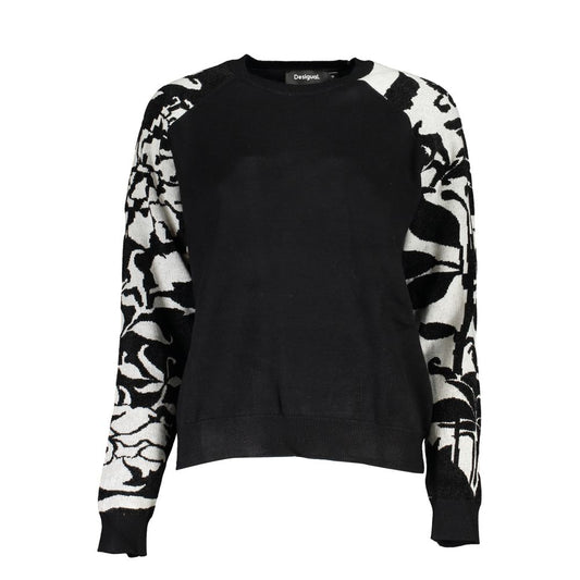 Desigual Chic High Neck Sweater with Contrast Details