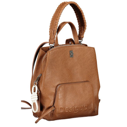 Desigual Brown Polyethylene Backpack