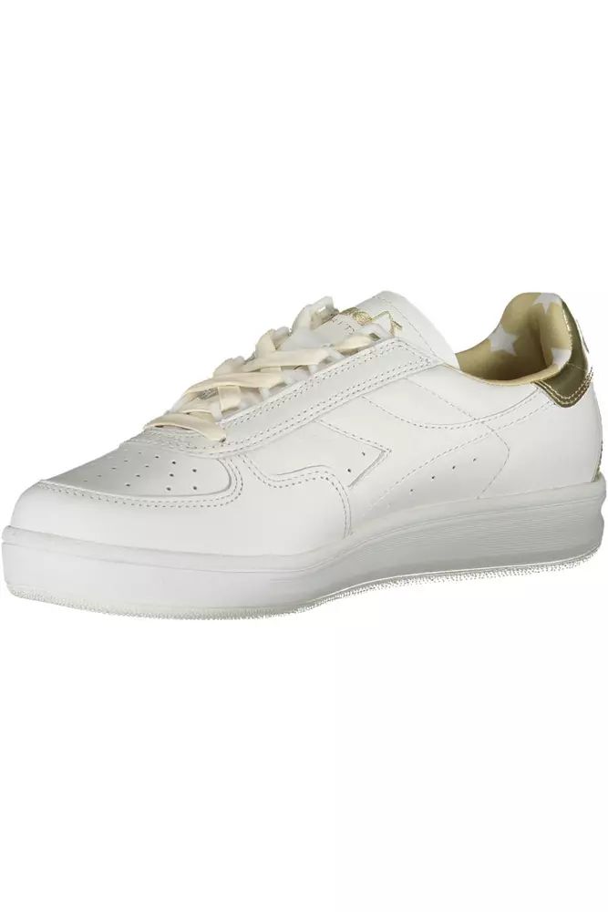 Diadora Sleek White Lace-up Sports Sneakers