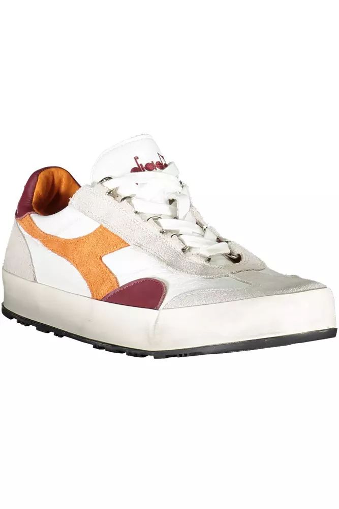 Diadora Chic White Sporty Lace-Up Sneakers