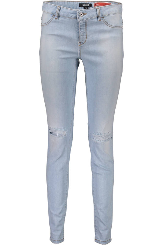 Just Cavalli Elegant Faded Light Blue Denim Jeans