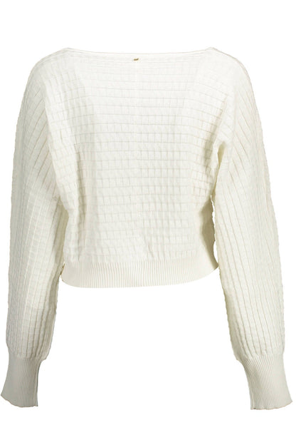 Kocca Chic White Long-Sleeved V-Neck Shirt