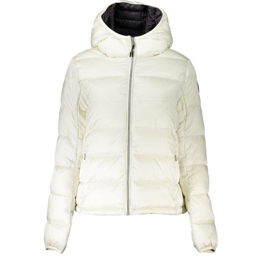 Napapijri Elegant White Hooded Eco Jacket
