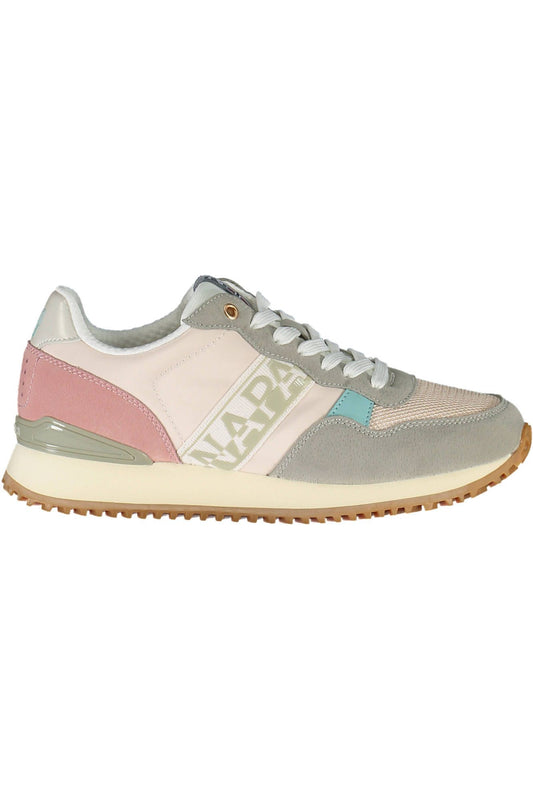 Napapijri Chic Pink Laced Sneakers with Logo Detail