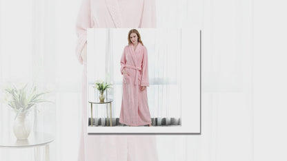 Stay cozy in this Men’s AND WOMEN'S  plush bathrobe. Soft, warm, long-length r.