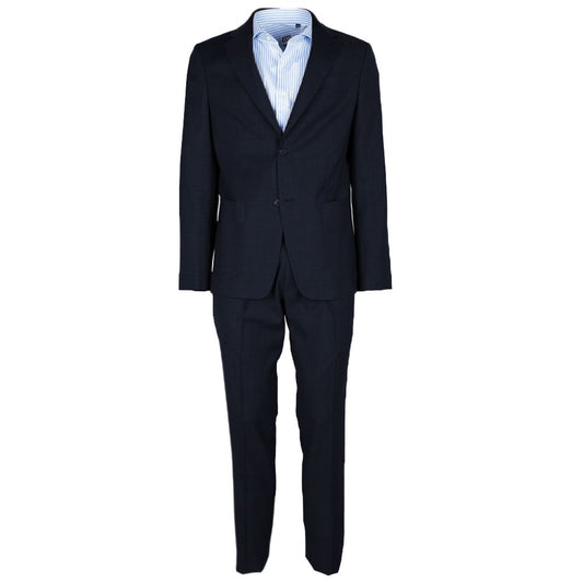 Made in Italy Blue Wool Vergine Suit