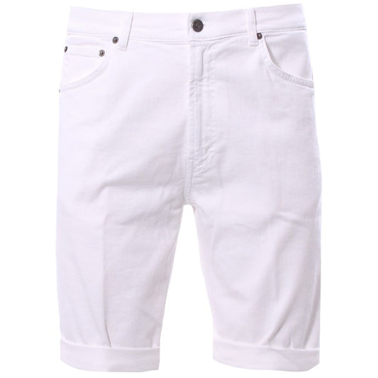 Dondup Chic White Stretch Cotton Bermuda Shorts