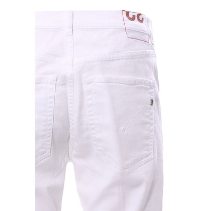 Dondup Chic White Stretch Cotton Bermuda Shorts