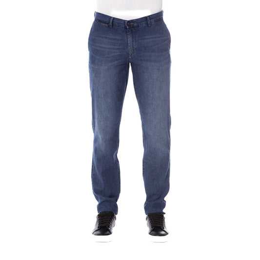 Trussardi Jeans Sleek Cotton Denim with Classic Fixings
