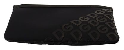 Dolce & Gabbana Sleek Black Monogram Neoprene Fanny Pack