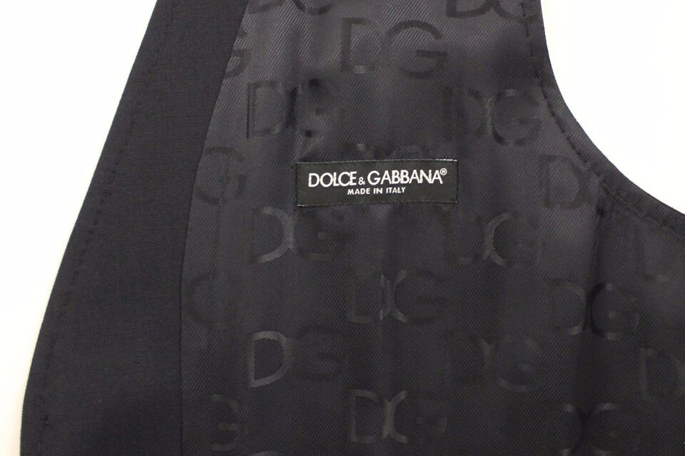 Dolce & Gabbana Elegant Blue Cotton Stretch Dress Vest