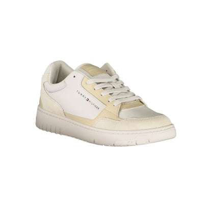 Tommy Hilfiger Beige Contrast Lace-Up Sports Sneakers