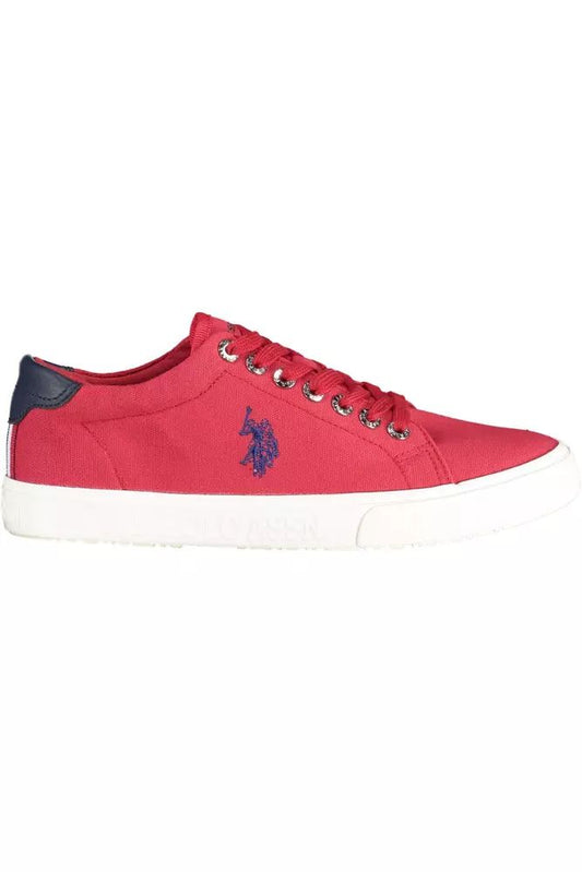 U.S. POLO ASSN. Chic Pink Lace-Up Sneakers with Contrasting Details