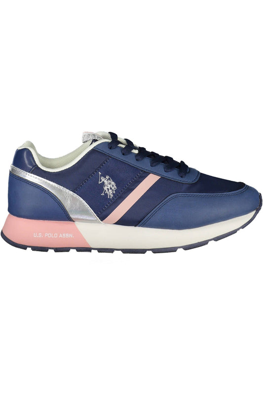 U.S. POLO ASSN. Chic Blue Lace-Up Sneakers with Logo Accent