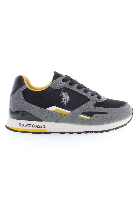 U.S. POLO ASSN. Chic Gray Lace-Up Sporty Sneakers