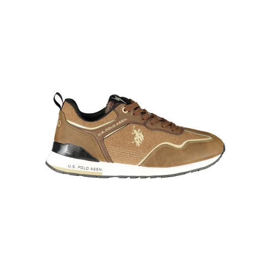 U.S. POLO ASSN. Elegant Sporty Lace-Up Sneakers in Brown