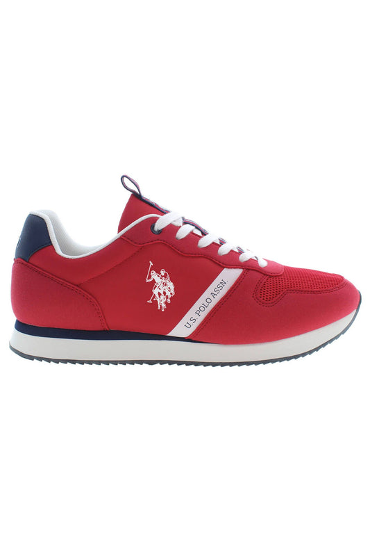 U.S. POLO ASSN. Chic Pink Lace-Up Sneakers with Contrasting Accents