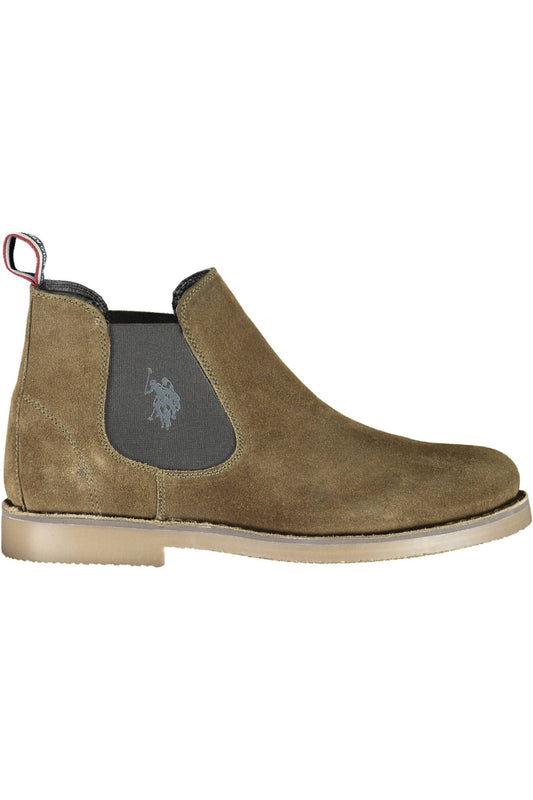 U.S. POLO ASSN. Chic Green Ankle Boots with Logo Detail
