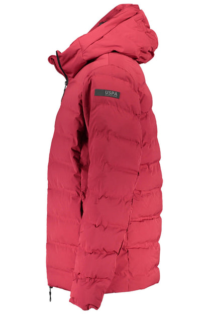 U.S. POLO ASSN. Chic Pink Hooded Jacket with Contrasting Details