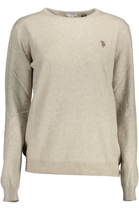 U.S. POLO ASSN. Chic Beige Embroidered Logo Sweater