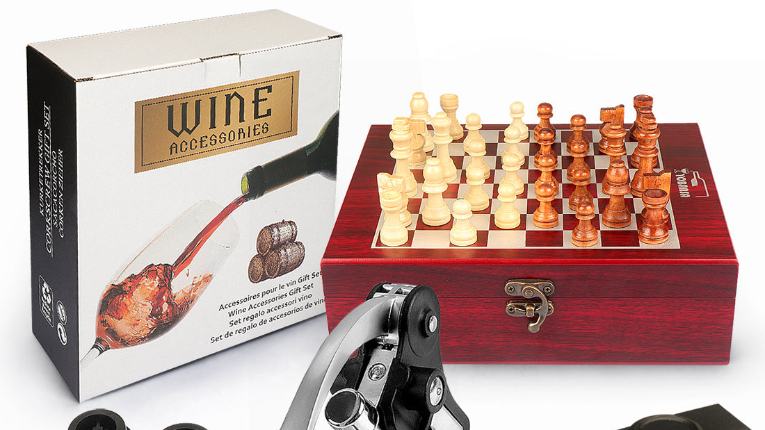 Wine Gift Set – Black Bamboo Box