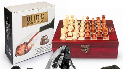 Wine Gift Set – Black Bamboo Box